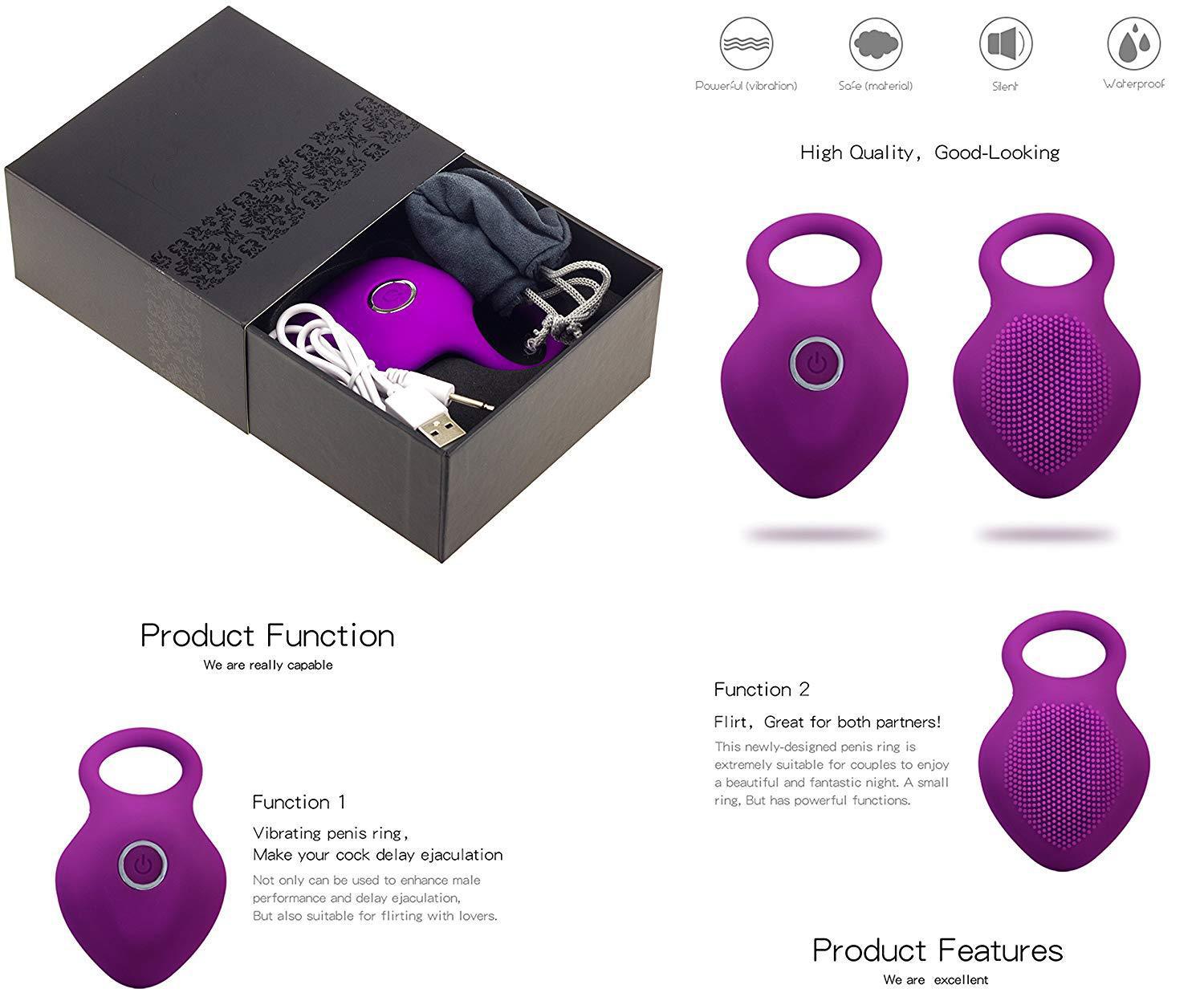 Zeitverzgerter Vibrations-Penisring mit Massagebrste Silikon-Sexspielzeug  Leise USB-Aufladbar Penisringe Vibrator 10 Geschwindigkeiten| Alibaba.com