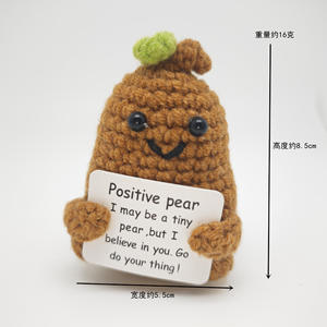 Jouets en crochet animaux, jouets en peluche de dessin animé à énergie positive, pendentifs de poupée au crochet, tricotés à la main, couleur personnalisable, coton PP - Product Image 5
