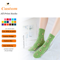 Chaussettes courtes pour femme, respirantes, en coton, pour l'automne, avec motifs amusants de fruits et plantes (banane, fraise, avocat), style mode, de la marque Start up Brand