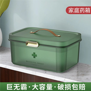 Trousse médicale portable multi-couches grande capacité en plastique avec bandoulière pour la maison - Product Image 3