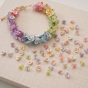 Perles en plastique simulées de 5-7 mm, mini pendentifs en forme de muguet, breloques faites à la main pour bracelets DIY, perles de bijoux - Product Image 3