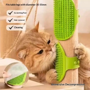 Outil de toilettage et de grattage pour chat en silicone, masseur d'angle mural, peigne à sangle pour pieds de table, griffoir pour chaton, fournitures pour animaux de compagnie - Product Image 3