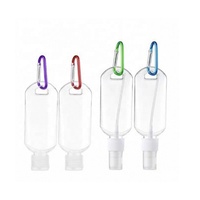 Botella Portátil de 50 ml para Desinfectante de Manos, Gel Transparente, Crema, Bálsamo, Botella Pequeña para Lavado de Manos para Niños con Gancho