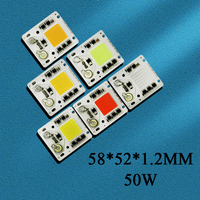 230V AC COB 50W 3000K 4000K 6000K ambre rouge vert bleu 90LM / W DOB Module de puce LED 220v pour projecteur