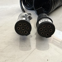 Accesorios para Vehículos, Cable Espiral de 7 Núcleos y 7 Vías para Remolque, Tractor, EBS, Cable Eléctrico de Alimentación