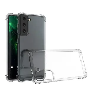 Funda de silicona transparente para teléfono móvil, carcasa de Tpu para Samsung S21