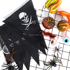 PAFU decorazioni per feste pirata bandiera bandiera pirata ghirlanda compleanno Jolly Roger nave triangolo stendant stamina decorazione - Product Image 6