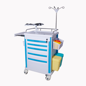 중국 제조 병원 장비 ABS 플라스틱 의료 응급 트롤리 - Product Image 2