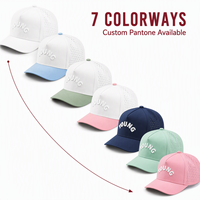Gorra de Béisbol de Alto Rendimiento Premium con Logotipo Personalizado, Gorra de Béisbol Perforada con Corte Láser, Impermeable, de Nailon y Poliéster con Logotipo Personalizado