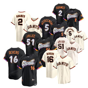 Maglia da Uomo 2026 San Francisco City 16 Rafael Devers 51 Jung Hoo L 2 Adames 5 Yastrzemski Connect Limited Player Stitched Jersey - Product Image 1