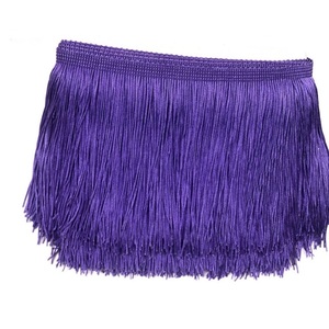 Vente d'usine multicolore en stock 10CM polyester garniture gland <span class=keywords><strong>frange</strong></span> pour rideaux de robe - Product Image 3
