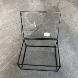 Boîte à bijoux en <span class=keywords><strong>verre</strong></span> artisanal de haute qualité, personnalisable, grande, rectangulaire, en métal doré, boîte en <span class=keywords><strong>verre</strong></span> artisanal pour le rangement - Product Image 2