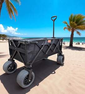 Carro de playa plegable todo terreno 9 \ "Neumáticos de goma negros resistentes Outland-XL Stratton Forge-Carro utilitario extra grande para arena - Product Image 5