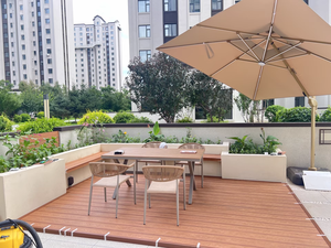 Sombrilla de Patio Cantilever para Jardín Exterior <span class=keywords><strong>Beautyhouse</strong></span> Roma, Parasol de Aluminio con Luces Solares 3x3M para Patio o Parque - Product Image 3