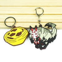 Porte-clés personnalisé en PVC souple 3D/2D avec logo de hamburger, cadeau promotionnel en gros