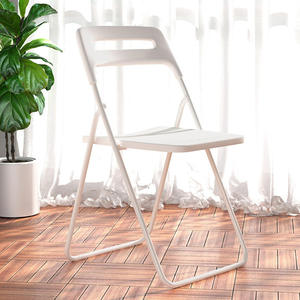 Black Metal Folding <b>Dining</b> <b>Chair</b>, Space Saving Foldable Side <b>Chair</b> for Home Restaurant Event - Product Image 5