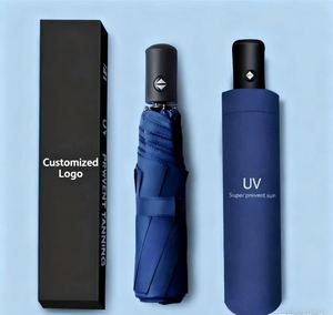 Parapluie personnalisé avec logo, protection UV, parapluie de voyage, petit parapluie portable coupe-vent, parapluie promotionnel pour la pluie et le soleil avec logo - Product Image 1