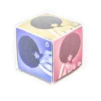 Cube de photo en plastique acrylique transparent à 6 faces pour l'affichage de photos cadre photo en acrylique en gros boîte de cube de bricolage pour cadeau