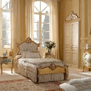 Acolchoado estilo francês, mobiliário design antigo quarto conjuntos de móveis tamanho clássico queen cama