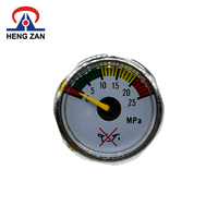 2026 HENGZAN 25mm Brass Alloy Pocket Mini Manometer Tie Differential Air Pressure Gauge M10X1 1/4'' 0~40MPa 3-Year Warranty