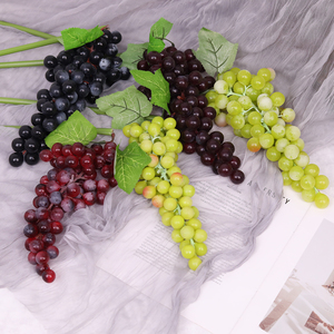 Bouquet de raisins artificiels violets et verts pour Halloween et Pâques, guirlande de fruits en plastique pour arbre, décoration suspendue pour cour, fleurs et fruits en soie - Product Image 4