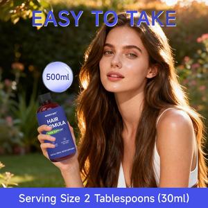 Bebida para el Crecimiento del Cabello con Suplemento Herbal ACORN 500ml Biotina Salud de la Piel y Uñas Líquido Oral Natural Multivitamínico para Adultos Mejora la Inmunidad - Product Image 5