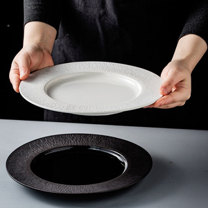 Platos de cena de porcelana blanca plana ecológica plato de cerámica a granel <span class=keywords><strong>barato</strong></span> al por mayor para bodas - Product Image 2