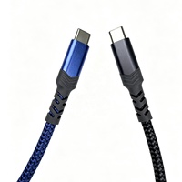 Cable de Datos USB-C de Nailon de Alta Calidad, 100W 10Gbps, Carga Rápida PD, Cable de Sincronización Trenzado Resistente para Cámara