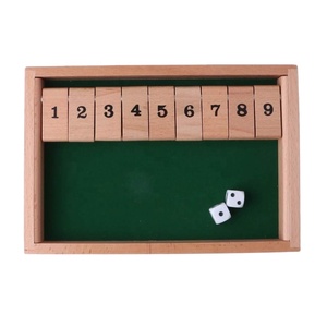 Juego de 2 Dados para <span class=keywords><strong>Pub</strong></span>, Juego de Vino, Juego de Madera para Cerrar la Caja, Juego de Mesa de Madera con 9 Dados - Product Image 2