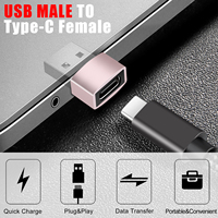 Produk Terbaru Kustom Logo Rose Gold Aluminium Alloy USB C Adapter