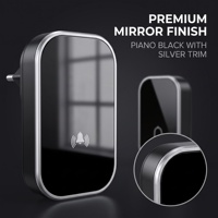 Sonnette intelligente cinétique sans batterie, sonnette sans fil auto-alimentée avec télécommande sans fil longue portée B02B