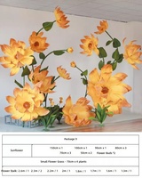 Fleur artificielle géante de tournesol pour décoration de mariage, sur pied, imperméable, en papier EVA, pour vitrine et studio