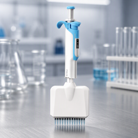 Hippete – Embouts de micropipette manuels en plastique à 16 canaux avec volume réglable, pour usage en laboratoire