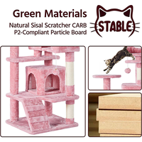 Tour d'escalade à gratter tour d'arbre en sisal Condo jouer poteau à gratter pour animaux de compagnie chaton meubles grande maison de chat en bois