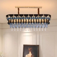 Lustres de salle à manger de luxe, style farmhouse, en céramique, macaron, lustre moderne pour plafonds hauts
