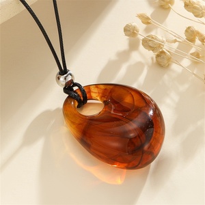 Collane lunghe da donna, collana con ciondolo grande stile boho, collana <span class=keywords><strong>girocollo</strong></span> con catena a corda, collana da donna per maglione, regalo per donna - Product Image 2