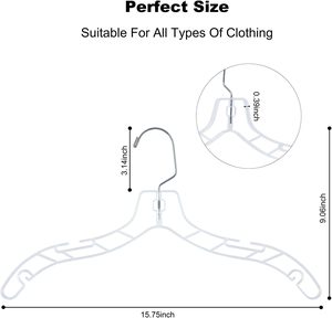 17 Inches Wedding Dress Hanger Non Slip Transparent Clothes Hangers - Product Image 2