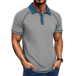 Chemise à manches courtes pour homme, style européen et américain, col chemise, polyester, lavable en machine, commerce extérieur pour homme, printemps 2025 - Product Image 6