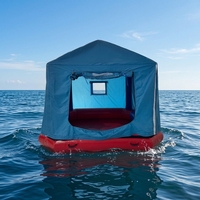 Tente gonflable flottante étanche en PVC avec fenêtres, épaisseur 0,60 mm, pour usage estival, garantie 12 mois