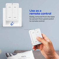 Interruptor de Luz Inalámbrico de Pared RF 433MHz, Alcance de 10-50m, 6V Máx., 1/2/3/4/6 Canales para Lámpara LED