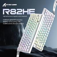 Clavier mécanique filaire E-sports Attack Shark R82HE RT 0,005 mm 8K Polling Rate RGB 8k