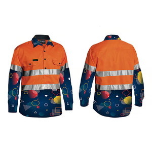 Chemises de travail de sécurité, couleur personnalisée, ruban réfléchissant argenté <span class=keywords><strong>FR</strong></span>, imperméable, résistant au feu, chemise de travail en coton pour hommes - Product Image 6