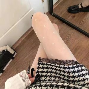 Women's Sexy Transparent <strong>Heart</strong> White and Polka Dot Black <strong>Tights</strong> for Spring Summer Sweet Bowknot Lolita Stockings Pantyhose - Product Image 4