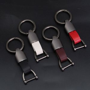 Porte-clés de luxe pour voiture en cuir avec chaîne, logo imprimé au laser, porte-clés en cuir PU de haute qualité - Product Image 6