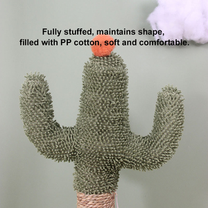 Nuevo Rascador para Gatos con Forma de Árbol Cactus, con Bola Colgante y Estructura para Trepar, de Material de Pelo Sintético, para Interiores y Sala de Estar, Precio de Fábrica - Product Image 2