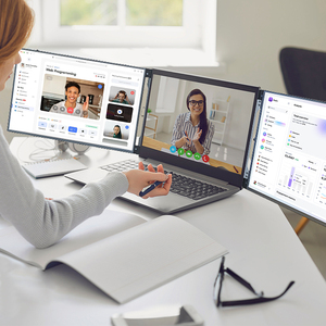 Terminal à double écran LED haute performance 14 pouces Type-C pour projets de trading boursier, résolution 1920x1200, panneau H-IPS 60Hz/90Hz - Product Image 5