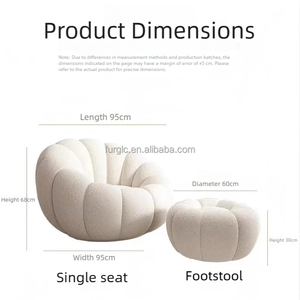 Idéal <span class=keywords><strong>pour</strong></span> les petits appartements <span class=keywords><strong>Fauteuil</strong></span> pivotant rond Canapé simple <span class=keywords><strong>Fauteuil</strong></span> Citrouille Canapé paresseux - Product Image 5