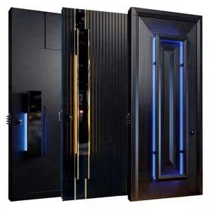 Dernière conception originale de l'entrée principale de l'usine Portes d'entrée extérieures Portes pivotantes extérieures en acier inoxydable - Product Image 4