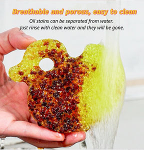 Depurador de cocina Lagic Esponja <span class=keywords><strong>Cara</strong></span> feliz Esponja Forma de animal Esponja de espuma de cocina Esponja de limpieza - Product Image 4