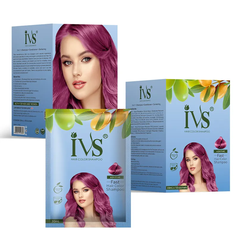 IVS Chinese Box Ash Pink Salon Shampoo colorante senza ammoniaca colorante per capelli Shampoo colorante per capelli